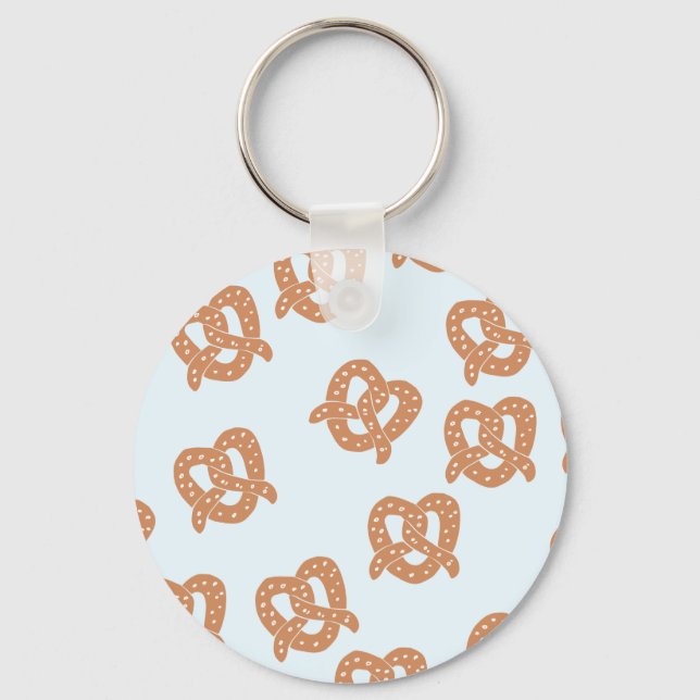 Funny Pretzel Button Schlüsselanhänger (Vorderseite)