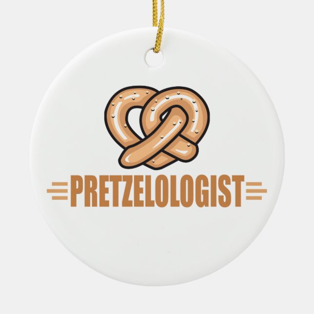 Funny Pretzel Lover Keramikornament (Vorne)