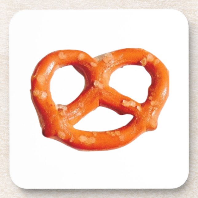 Funny Pretzel Salty Crunch 4Emanuel Getränkeuntersetzer (Vorderseite)