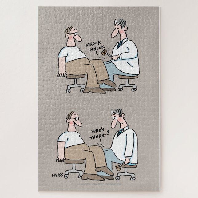 Funny Primary Care Physician Family Doctor Cartoon (Vertikal)