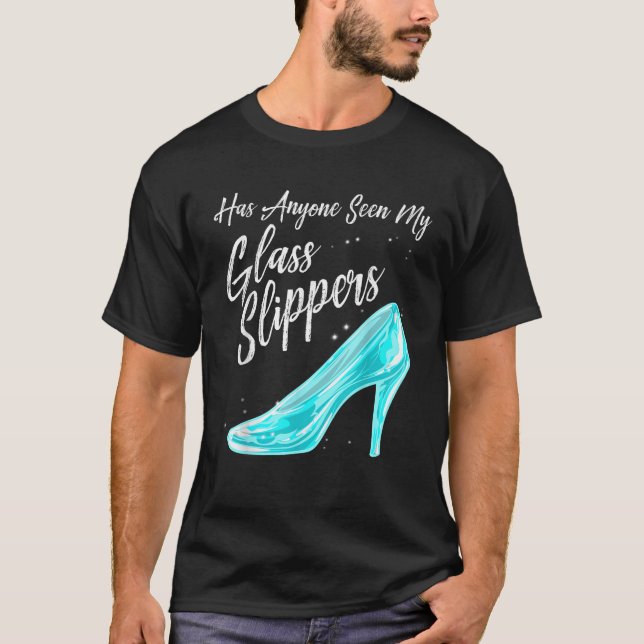 Funny Princess Glass Slippers Gift Women Fairy Tal T-Shirt (Vorderseite)