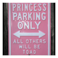 Funny Princess Parking Nur Schild
