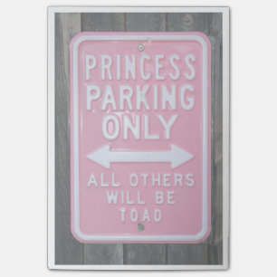 Funny Princess Parking Nur Schild Post-it Klebezettel