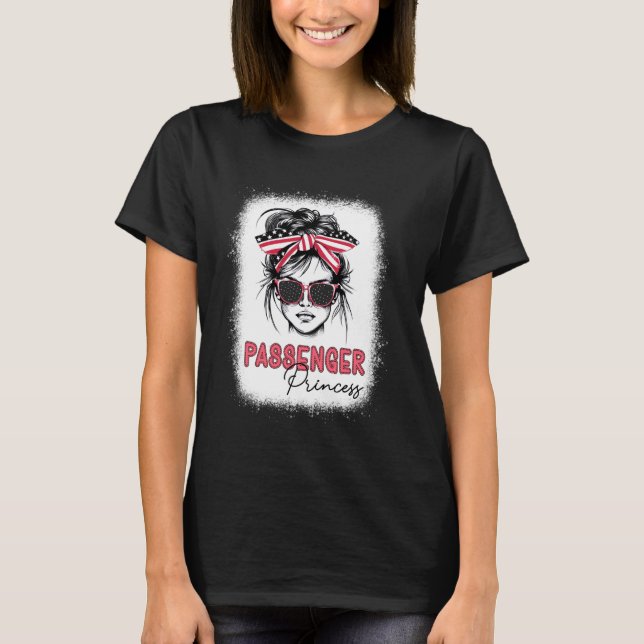 Funny Princess Passagier, Niedlich Messy Bun Hair  T-Shirt (Vorderseite)