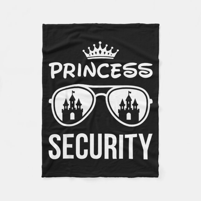 Funny Princess Security Design Castle Sungles Fami Fleecedecke (Vorderseite)