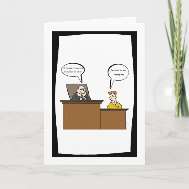 Funny Prison Greetings Card Karte (Vorderseite)