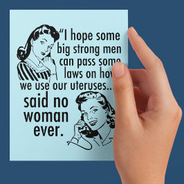 Funny Pro Choice Retro feministischer politischer  Postkarte