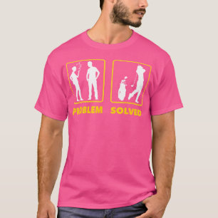 Funny Problem gelöst Golf Shirt Mens Golfer Gesche