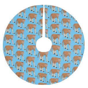 Funny proboscis Affe Cartoon Illustration Polyester Weihnachtsbaumdecke