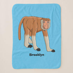Funny proboscis Affe Cartoon Illustration Sherpadecke
