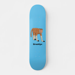 Funny proboscis Affe Cartoon Illustration Skateboard