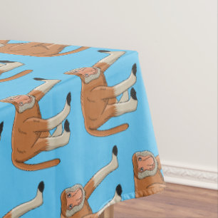 Funny proboscis Affe Cartoon Illustration Tischdecke