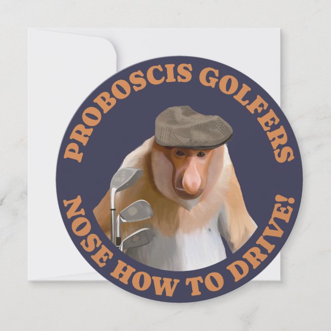 Funny Proboscis Monkey Golf Lovers (Vorderseite)