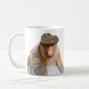 Funny Proboscis Monkey Golf Lovers Kaffeetasse