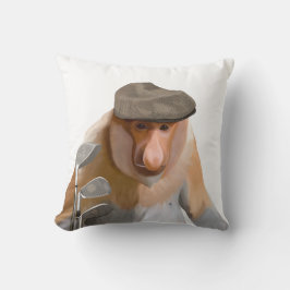 Funny Proboscis Monkey Golfer Kissen