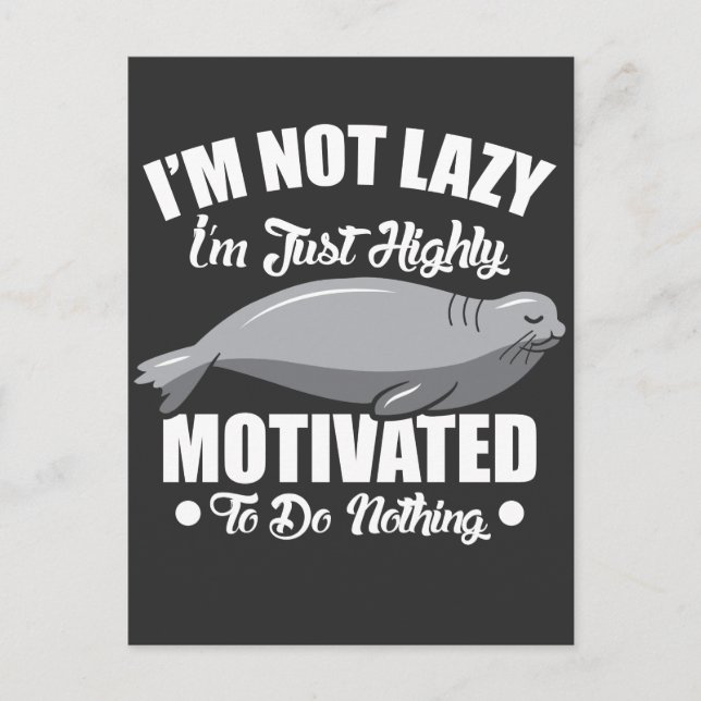 Funny Procrastination Gag Lazy tun nichts entspann Postkarte (Vorderseite)