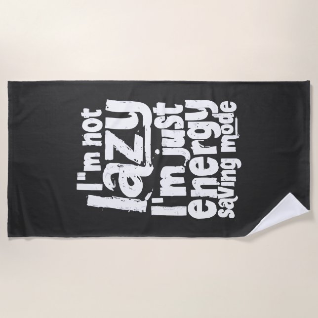 Funny Procrastination Zitat Strandtuch (Vorderseite)