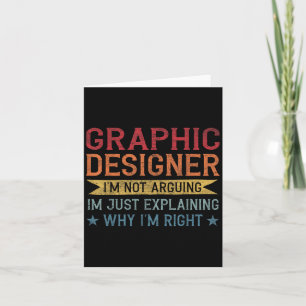Funny Profession Quote Grafischer Designer Karte