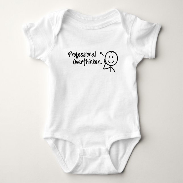 funny Professional Overthinker Baby Strampler (Vorderseite)