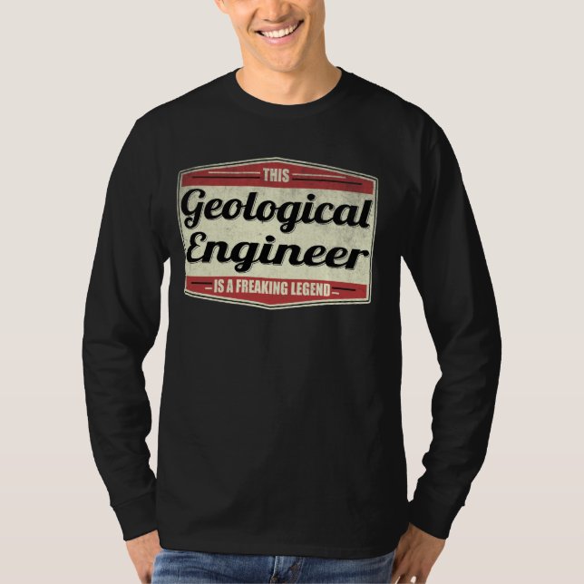 Funny Professionelle Zitat Vintag Geological Engin T-Shirt (Vorderseite)