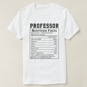 Funny Professor Nutrition Fakten Mitarbeiter Mitar T-Shirt
