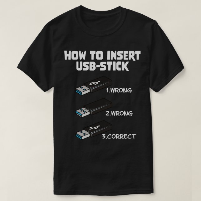Funny Programer Joke Computer Nerd Einlegen U T-Shirt (Design vorne)