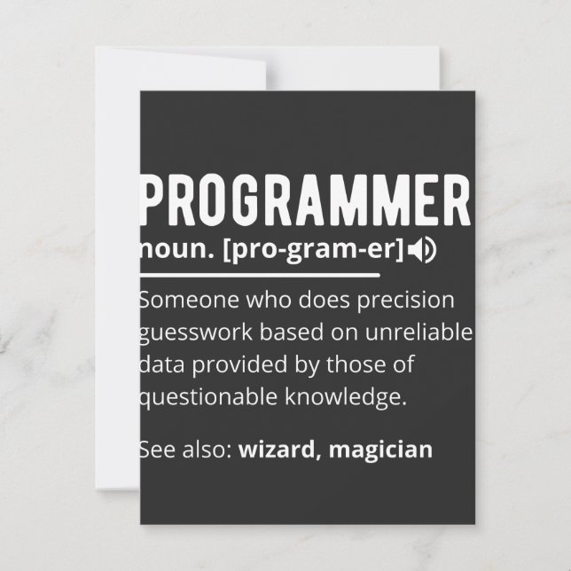 Funny Programmer Code Developer Definition (Vorderseite)