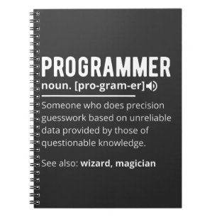 Funny Programmer Code Developer Definition Notizblock