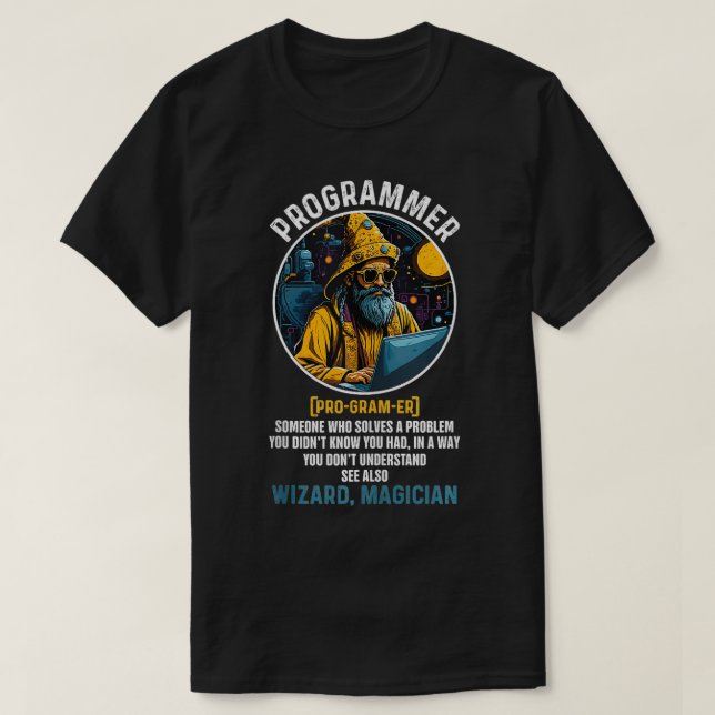 Funny Programmer Definition Codierung und Computer T-Shirt (Design vorne)