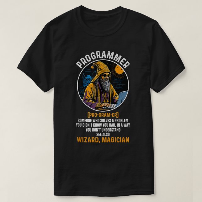 Funny Programmer Definition Software Developer Tec T-Shirt (Design vorne)