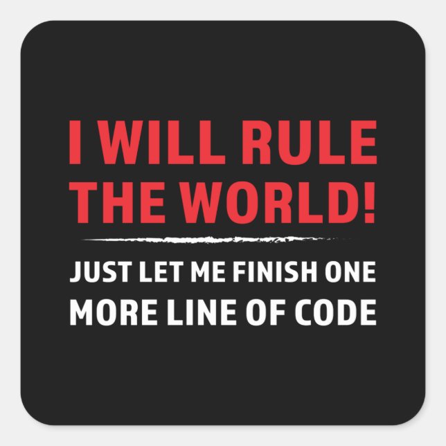 Funny Programmer Geschenk für Software Dev Quadratischer Aufkleber (Vorderseite)