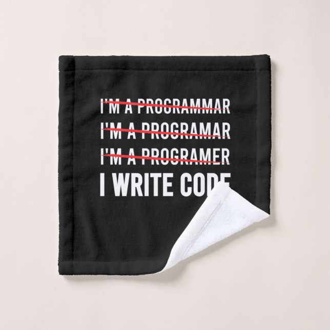 Funny Programmer I Wite Code Waschlappen (Waschlappen)