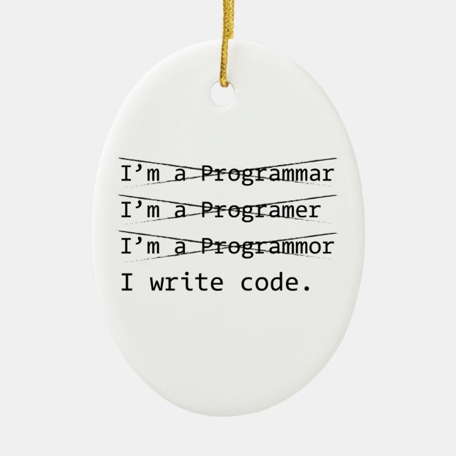 Funny Programmer Keramikornament (Vorne)
