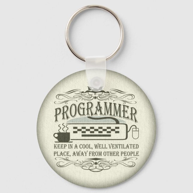 Funny Programmer Schlüsselanhänger (Vorderseite)