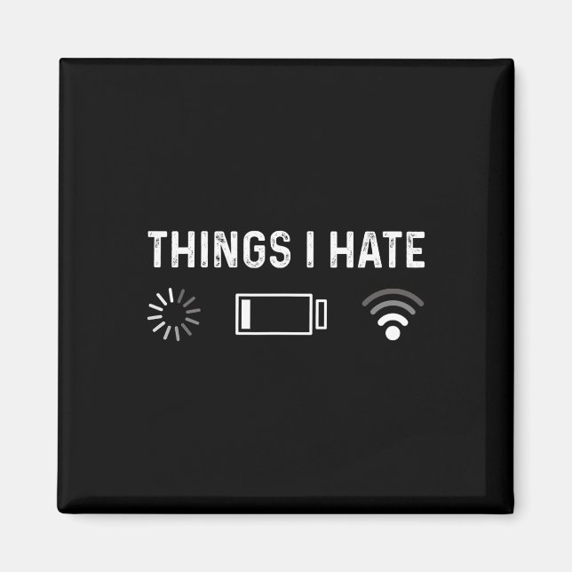 Funny Programmer Things I Hate Gamer  Magnet (Vorne)
