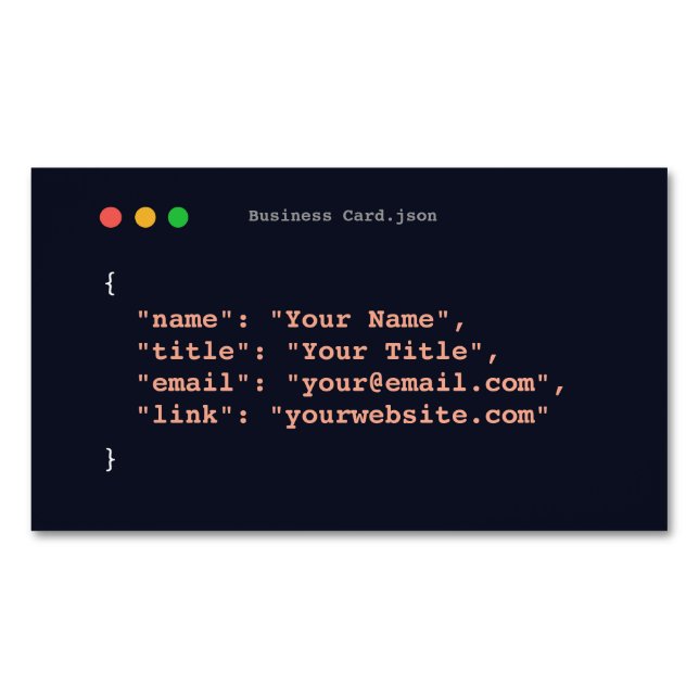 Funny Programmierer-Visitenkarte| Entwickler Magnetische Visitenkarte (Vorderseite)