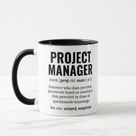 Funny Project Manager Wörterbuchdefinition, Spaß Tasse
