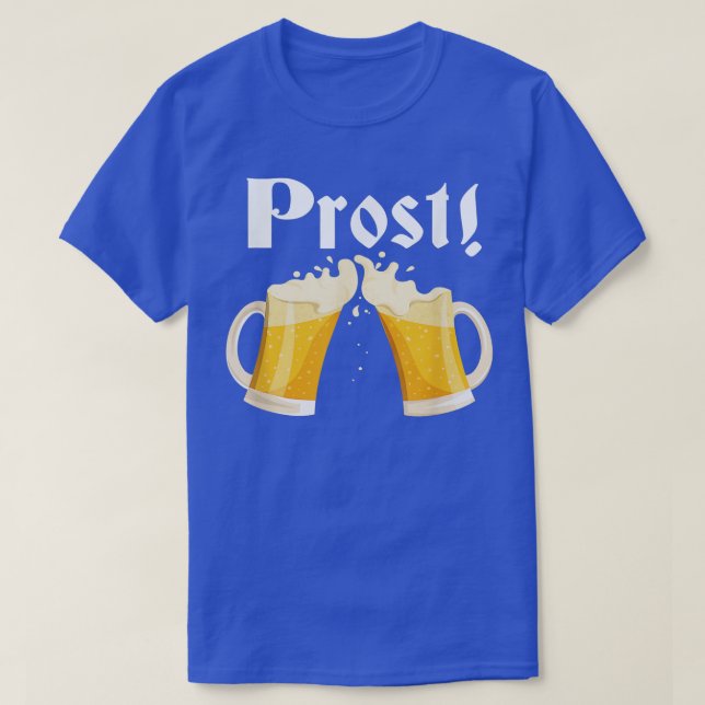 Funny Prost Beer Amerikanische Flagge Oktoberfest T-Shirt (Design vorne)
