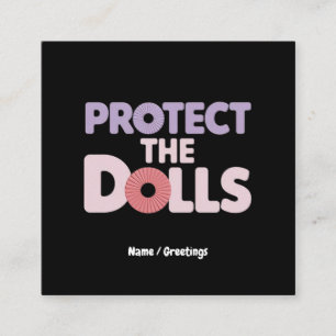 Funny Protect the Dollars: Trans Women Solidarity Quadratische Visitenkarte