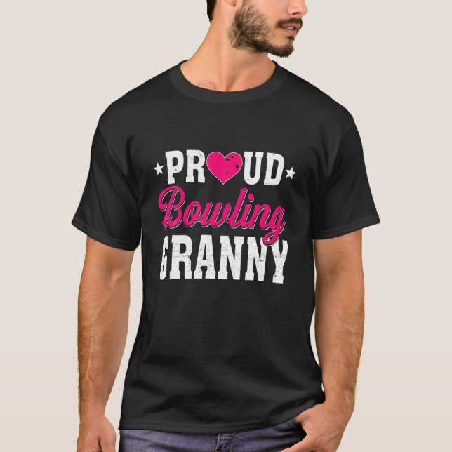 Funny Proud Bowling Granny Sport Lover Mütter Day T-Shirt (Vorderseite)