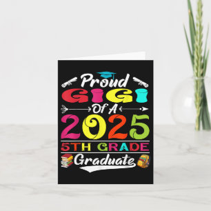 Funny Proud Gigi von einer Cl of 2025 5th Grade Gr Karte