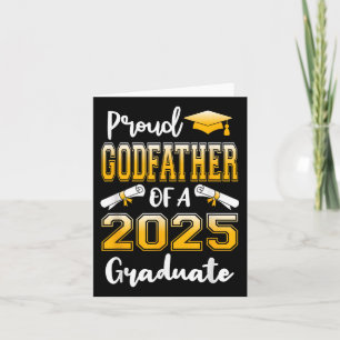 Funny Proud Godvater eines Cl of 2025 Graduate Karte