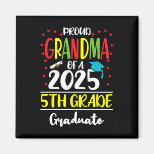 Funny Proud Oma von einer Cl of 2025 5th Grad Grad Magnet