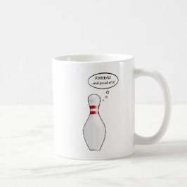 Funny Proud Pinhead Bowler Bowling Button Cartoon Kaffeetasse