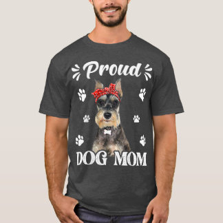 Funny Proud Schnauzer Dog Mama Welpenmuttertag  T-Shirt