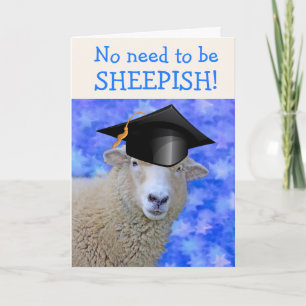 Funny Proud Sheep Abschluss Card Karte
