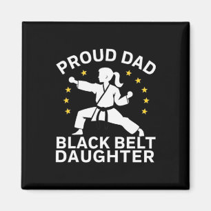 Funny Proud Vater Black Belt Daughter Karate Vater Magnet