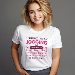 Funny Proverbs 28:1 Jogging Shirt – Christian Humo