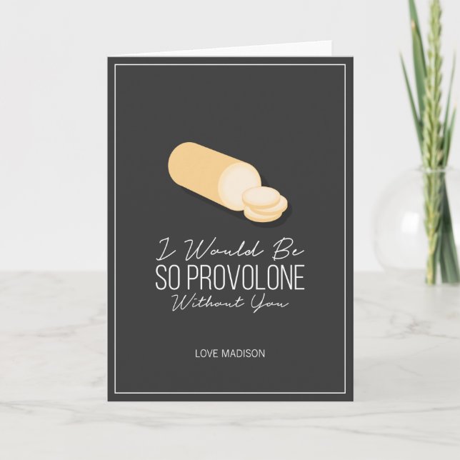 Funny Provolone Valentine Love Fromage Carte (Devant)