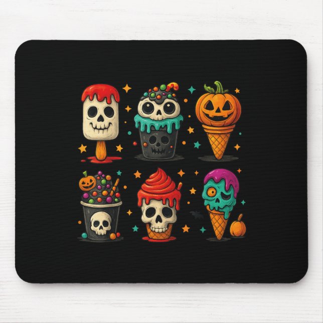 Funny Psicle Summer Horror Halloween Ice Creme Sum Mousepad (Vorne)